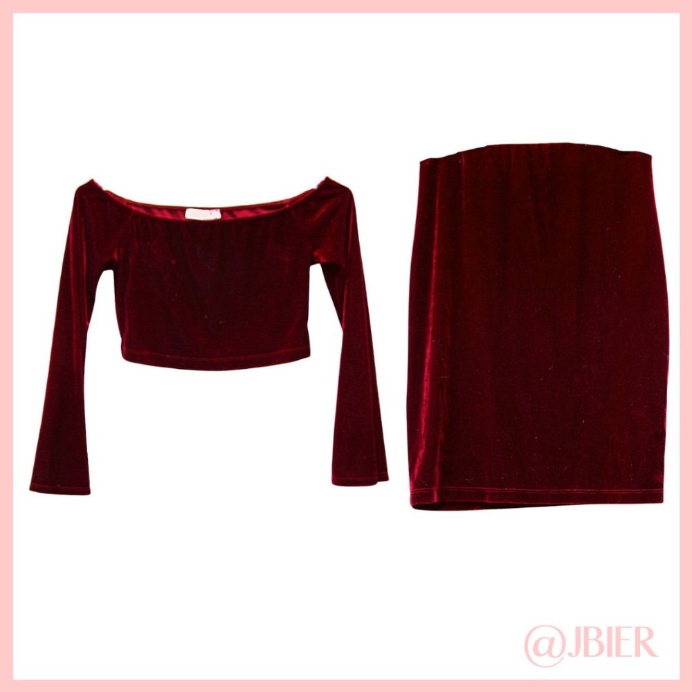 Promesa and Solemio Skirt Set in Red